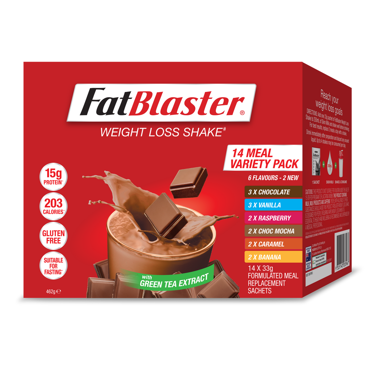Fatblaster Weight Loss Shake Variety 14x33g