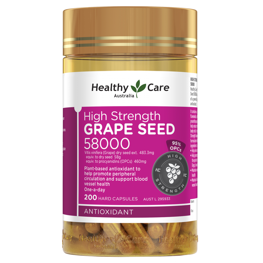 Healthy Care High Strength Grape Seed 58000mg 200 viên
