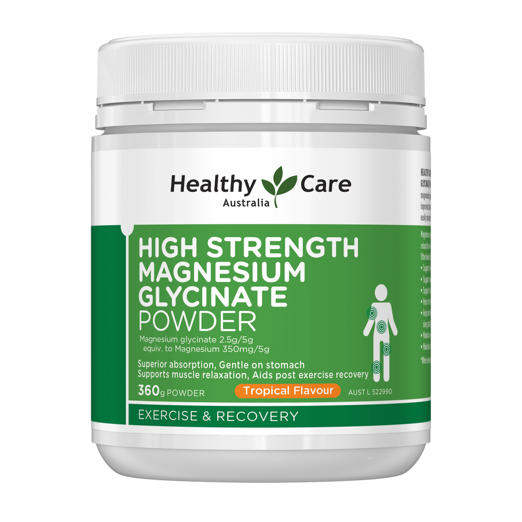 Healthy Care Magnesium Glycinate Powder Tropical 360g