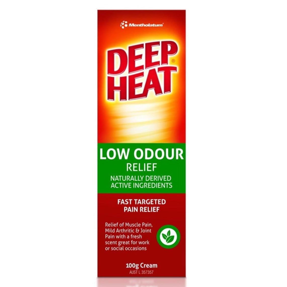 Mentholatum Deep Heat Low Odour 100g