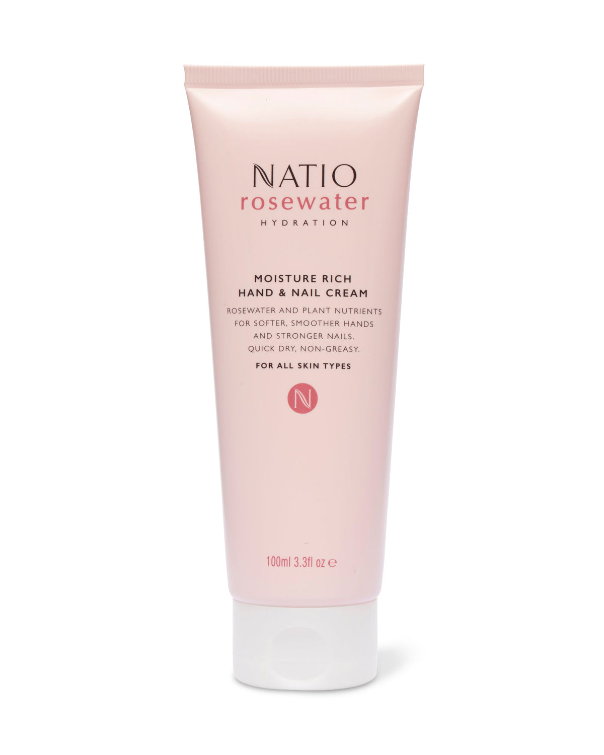 Kem dưỡng tay và móng Natio Rosewater Moisture Rich Hand & Nail Cream 100ml