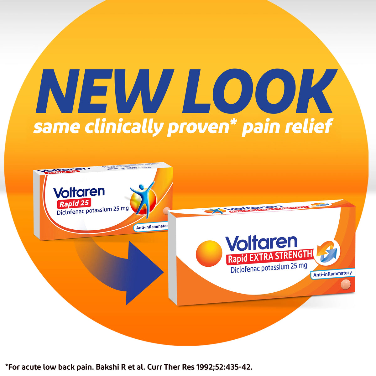Voltaren Rapid Extra Strength Diclofenac potassium 25mg (S3)