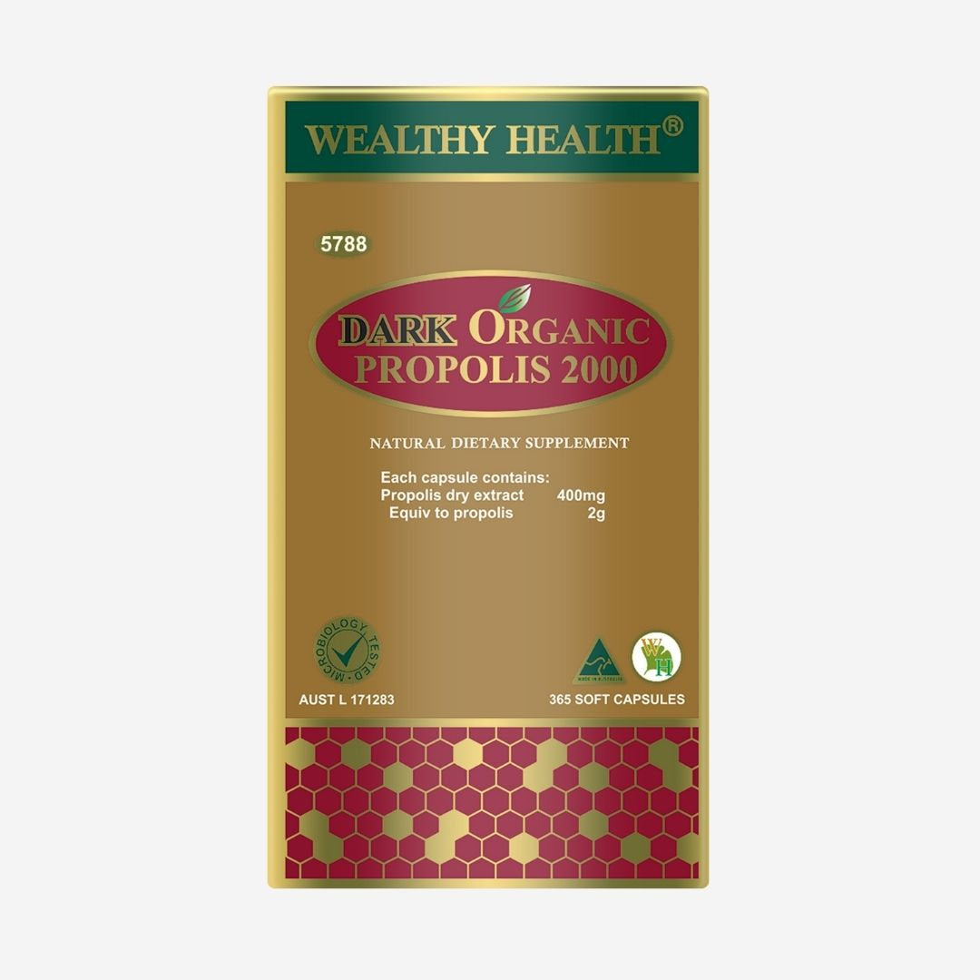 Wealthy Health Dark Organic Propolis 2000mg