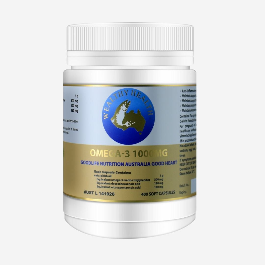 Wealthy Health Wild Omega 3 Salmon Fish Oil With Vitamin E