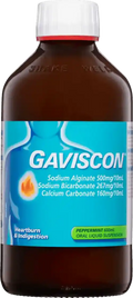 Gaviscon Peppermint Liquid Heartburn Indigestion Relief