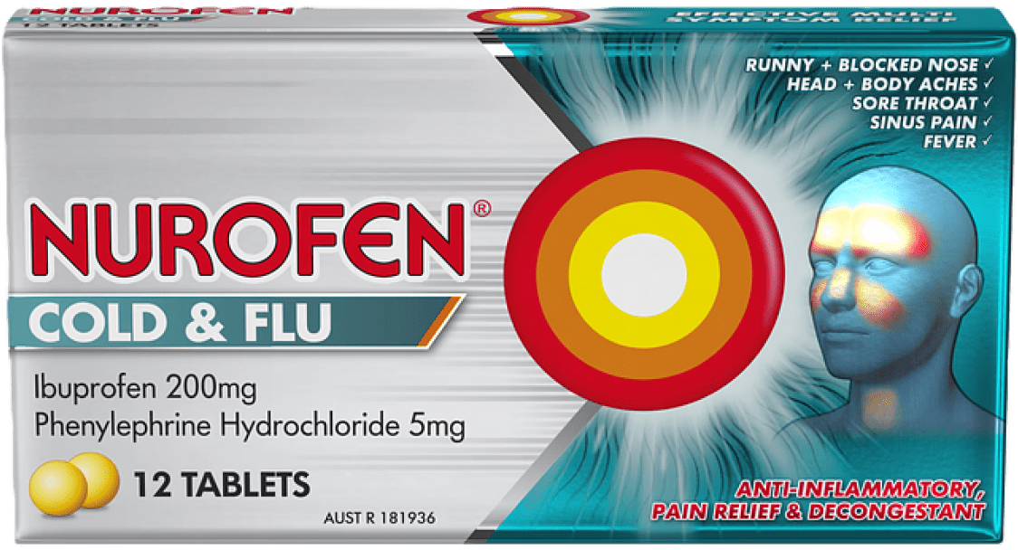 Nurofen Cold and Flu Pain Relief Ibuprofen 200mg